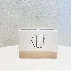 Rae Dunn KEEP Bath Toothbrush/Pens Holder NEW